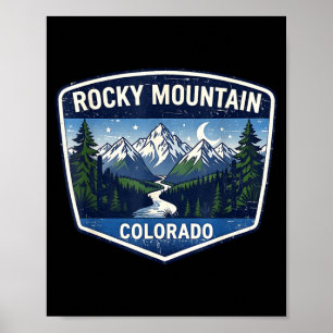 Rocky mountain colorado nature hiking adventure poster