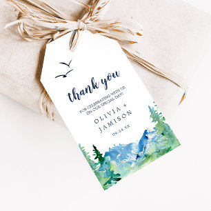 Rocky Mountain Destination Wedding Thank You Favou Gift Tags