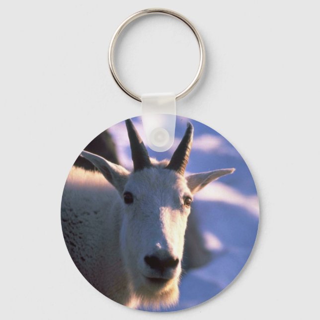 Rocky Mountain Goat Head Key Ring (Front)