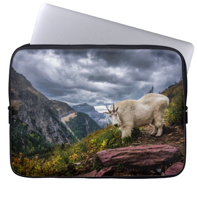 Rocky Mountain Goat Laptop Sleeve (Front)