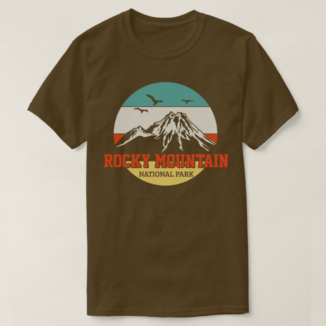 Rocky Mountain Hiking Vintage T-Shirt (Design Front)
