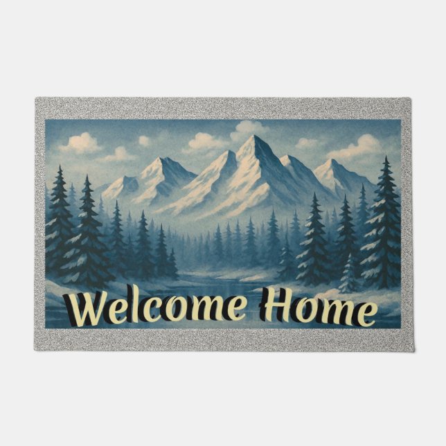 “ROCKY MOUNTAIN HOME" Indoor/Outdoor Doormat (Front)