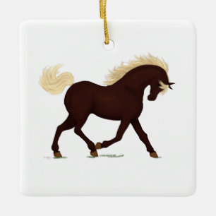 Rocky Mountain Horse Custom Tag Nameplate Memorial Ceramic Ornament