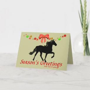 Rocky Mountain Horse Silhouette Christmas Holiday Card