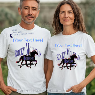 Rocky Mountain Horses - Personalise It T-Shirt