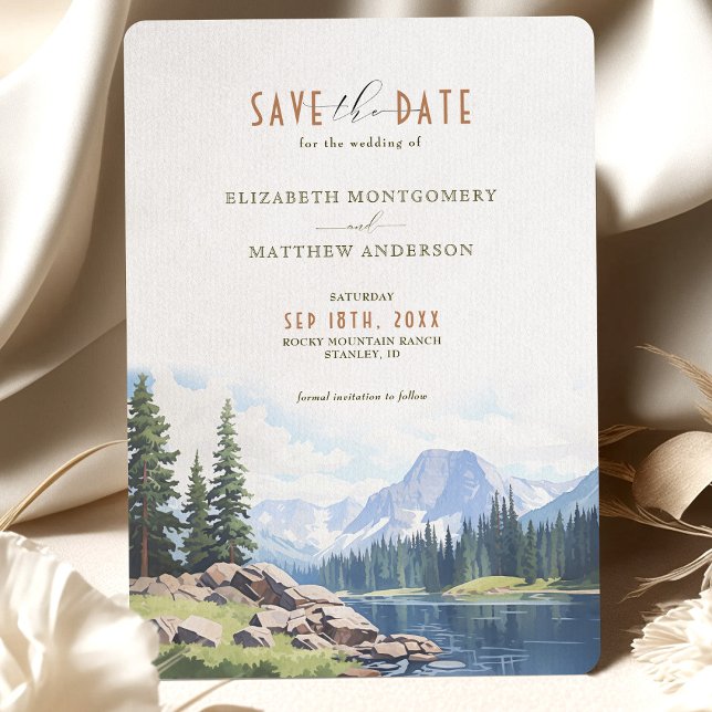 Rocky Mountain Idyll Save-the-Date Invitation (Creator Uploaded)