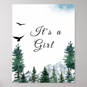 Rocky Mountain It’s a Girl Shower Sign