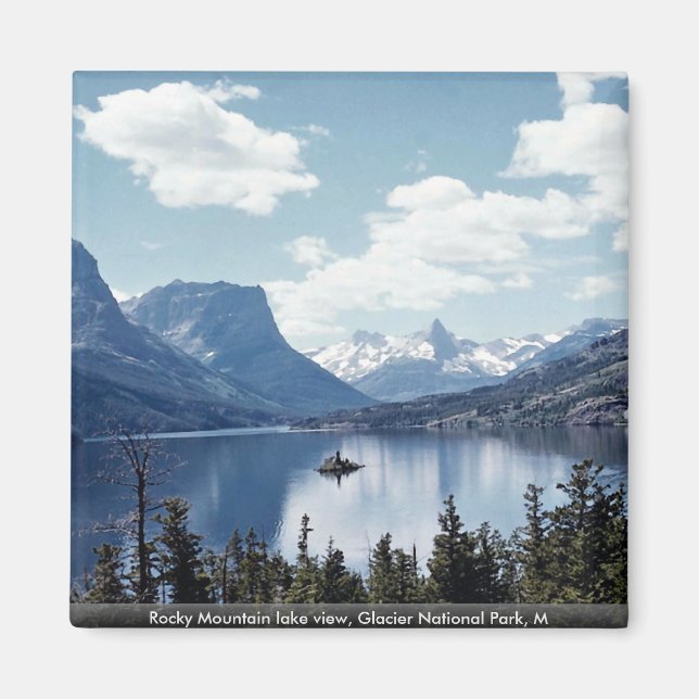 Rocky Mountain lake view, Glacier National Park, M Magnet (Front)