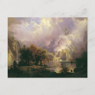 Rocky Mountain Landscape by Albert Bierstadt, 1870 Postcard