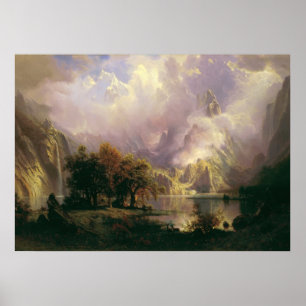 Rocky Mountain Landscape by Albert Bierstadt, 1870 Poster