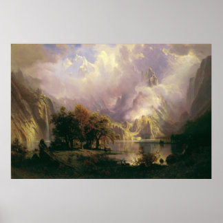Rocky Mountain Landscape by Albert Bierstadt   Poster