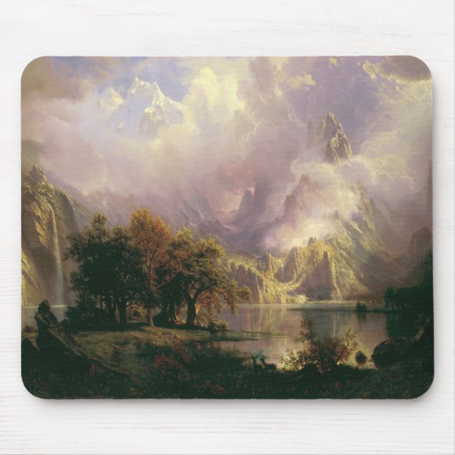 Rocky Mountain Landscape Majestic Scenery Mouse Pad (Front)