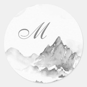 Rocky Mountain Monogram Wedding Envelope Seals