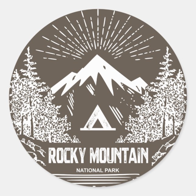 Rocky Mountain National Park Classic Round Sticker (Front)