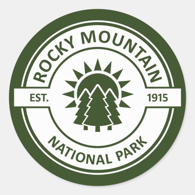 Rocky Mountain National Park Classic Round Sticker (Front)