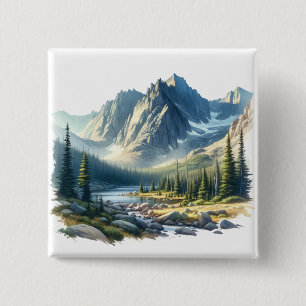 Rocky Mountain National Park Colorado 15 Cm Square Badge