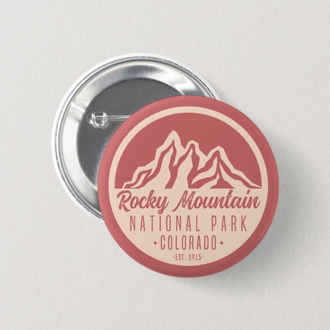 Rocky Mountain National Park Colorado 6 Cm Round Badge (Front & Back)