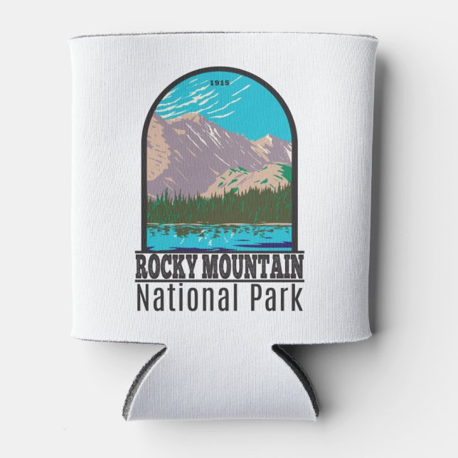 Rocky Mountain National Park Colorado Bear Lake Can Cooler (Front)
