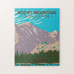 Rocky Mountain National Park Colorado Bear Lake  Jigsaw Puzzle<br><div class="desc">Rocky Mountain vector artwork design. The park is known for the Trail Ridge Road and the Old Fall River Road,  drives that pass aspen trees and rivers.</div>