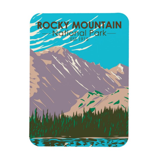 Rocky Mountain National Park Colorado Bear Lake Magnet (Vertical)