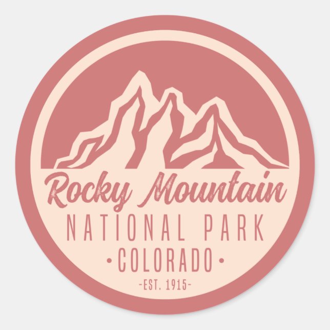 Rocky Mountain National Park Colorado Classic Round Sticker (Front)