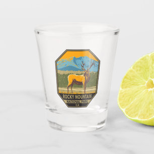 Rocky Mountain National Park Colorado Elk Vintage Shot Glass