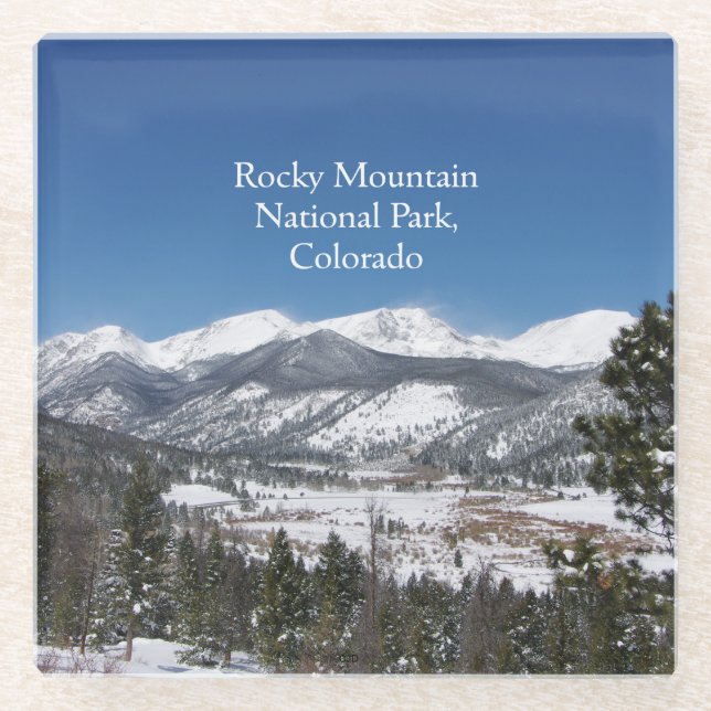 Rocky Mountain National Park,Colorado glasscoaster Glass Coaster (Front)