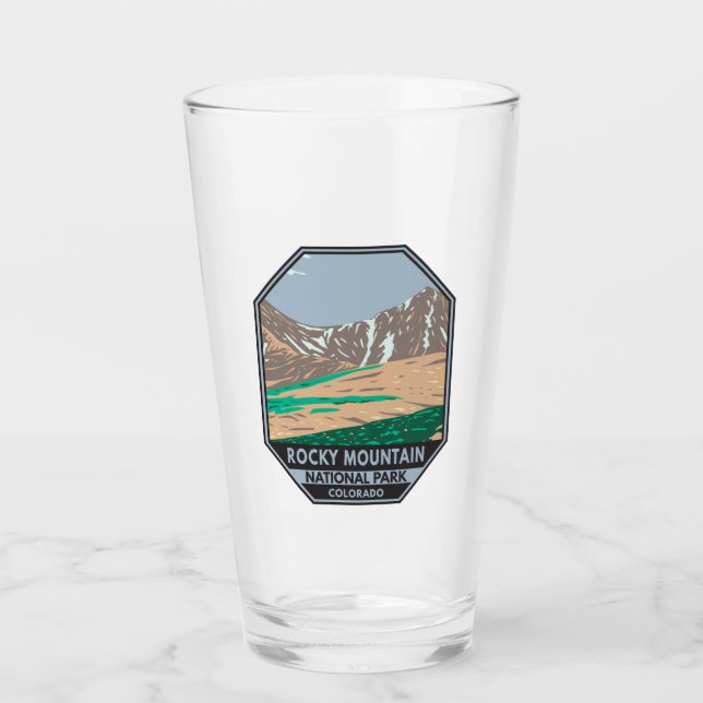 Rocky Mountain National Park Colorado Greys Peak Glass (Front)