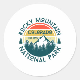 Rocky Mountain National Park Colorado Hiking Natur Classic Round Sticker