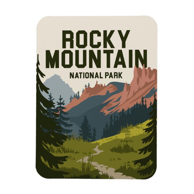 Rocky Mountain National Park Colorado Magnet (Vertical)