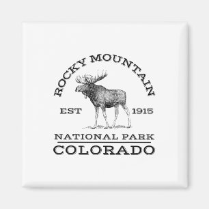 Rocky Mountain National Park Colorado Moose Hike O Magnet