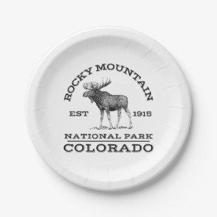 Rocky Mountain National Park Colorado Moose Hike O Paper Plate
