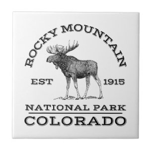 Rocky Mountain National Park Colorado Moose Hike O Tile
