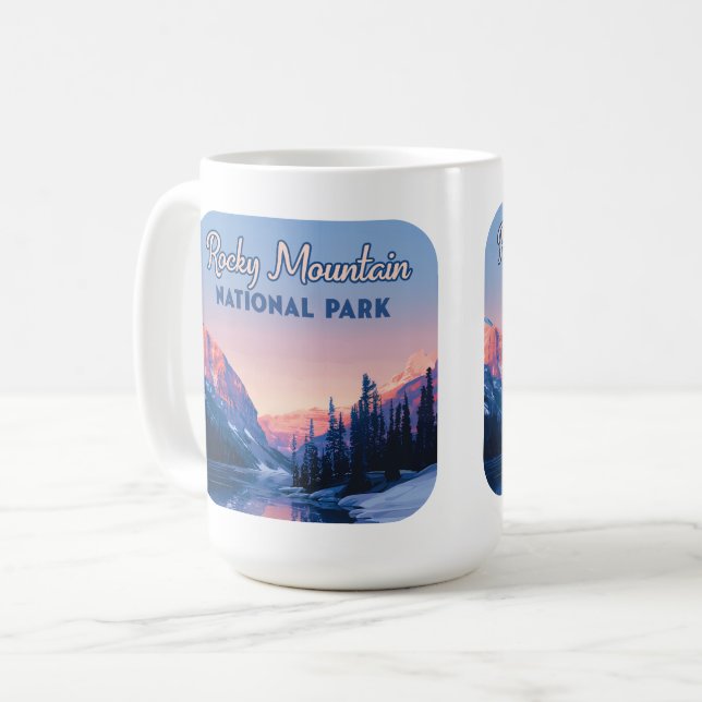 Rocky Mountain National Park Colorado Mountains Coffee Mug (Front Left)