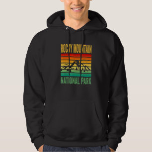 Rocky Mountain National Park Colorado Retro Sunset Hoodie