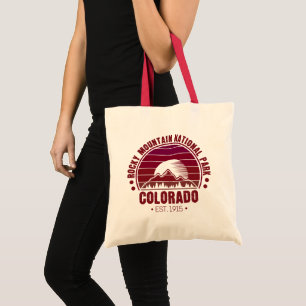 Rocky Mountain National Park Colorado Retro Tote Bag