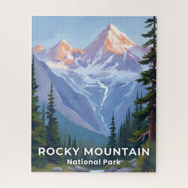 Rocky Mountain National Park Colorado Travel Art Jigsaw Puzzle (Vertical)