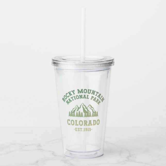 Rocky Mountain National Park Colorado USA Gradient Acrylic Tumbler (Front)