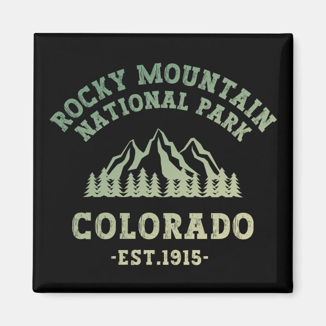 Rocky Mountain National Park Colorado USA Gradient Magnet (Front)