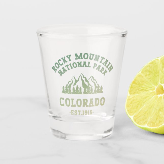 Rocky Mountain National Park Colorado USA Gradient Shot Glass (Front)