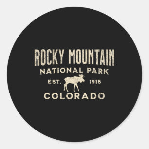 Rocky Mountain National Park Colorado Usa Outdoor  Classic Round Sticker
