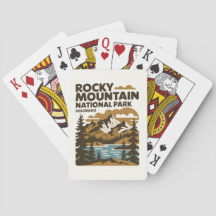 Rocky Mountain National Park Colorado Vintage Art Playing Cards
