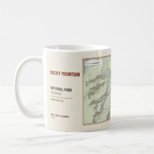 Rocky Mountain National Park Hiking Trail Map Mug
