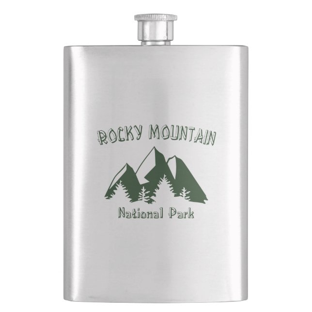 Rocky Mountain National Park Hip Flask (Front)