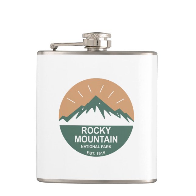 Rocky Mountain National Park Hip Flask (Front)