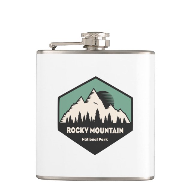 Rocky Mountain National Park Hip Flask (Front)