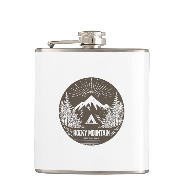 Rocky Mountain National Park Hip Flask (Front)