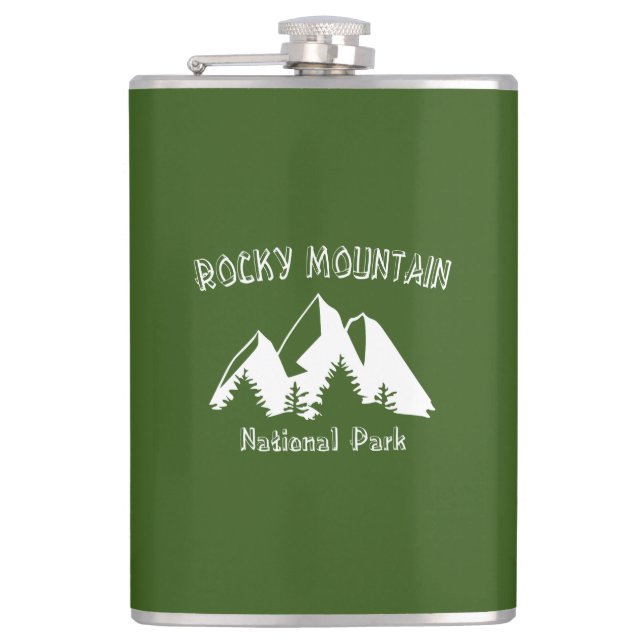 Rocky Mountain National Park Hip Flask (Front)