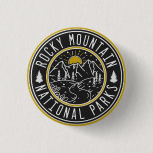 Rocky Mountain National Park Minimalist Souvenirs 3 Cm Round Badge