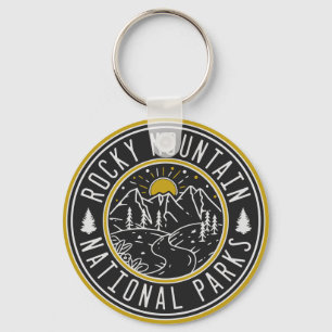Rocky Mountain National Park Minimalist Souvenirs Key Ring